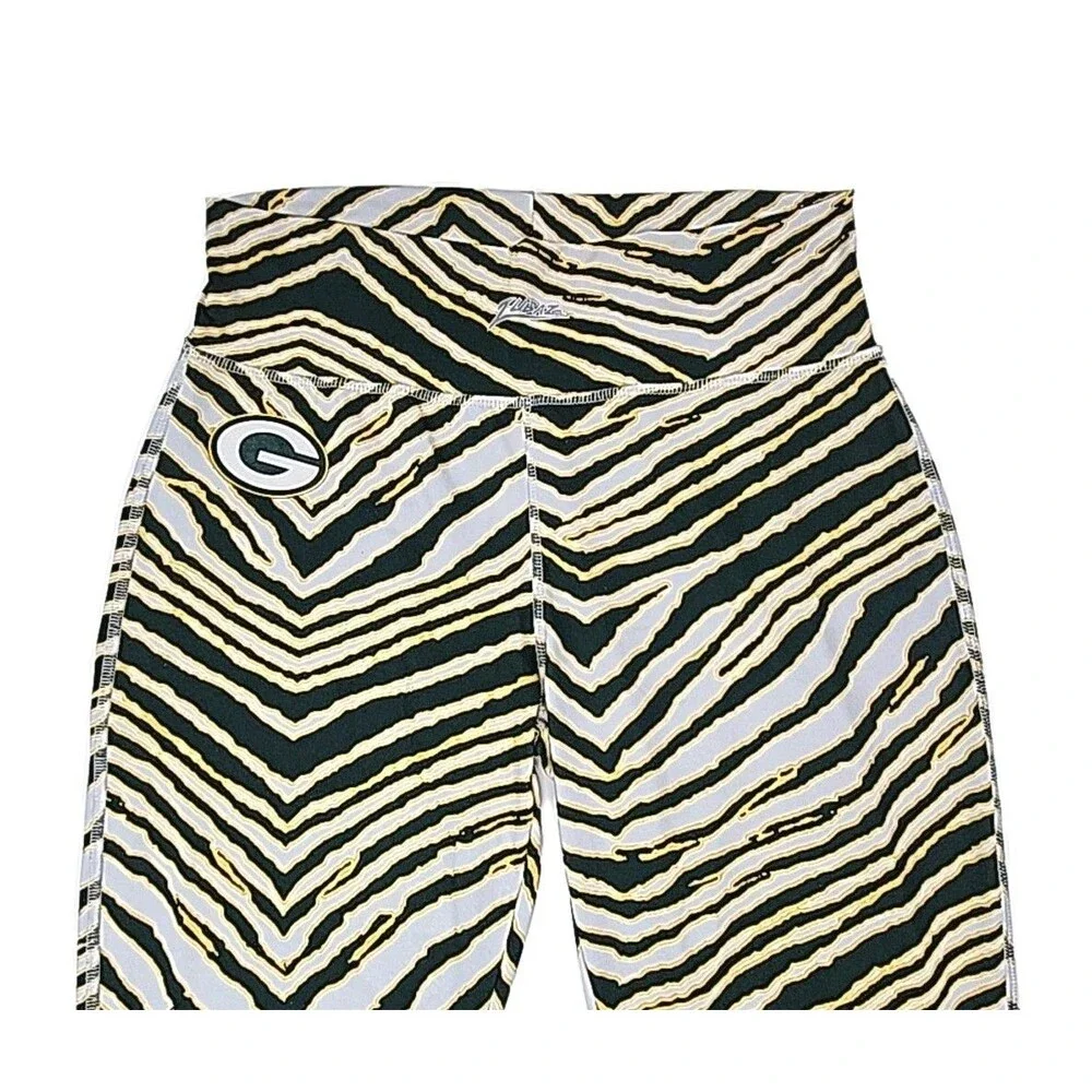Majestic Leggings Greenbay Packers Leopard Print Zubaz Women Sz XL NFL Football